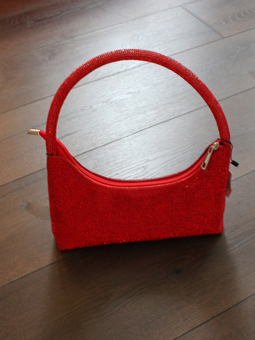 Akira Glitter Red Women's Shoulder Bag - Sleek Evening Handbag